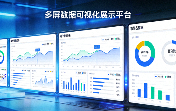 多屏数据可视化展示平台与统计走势图